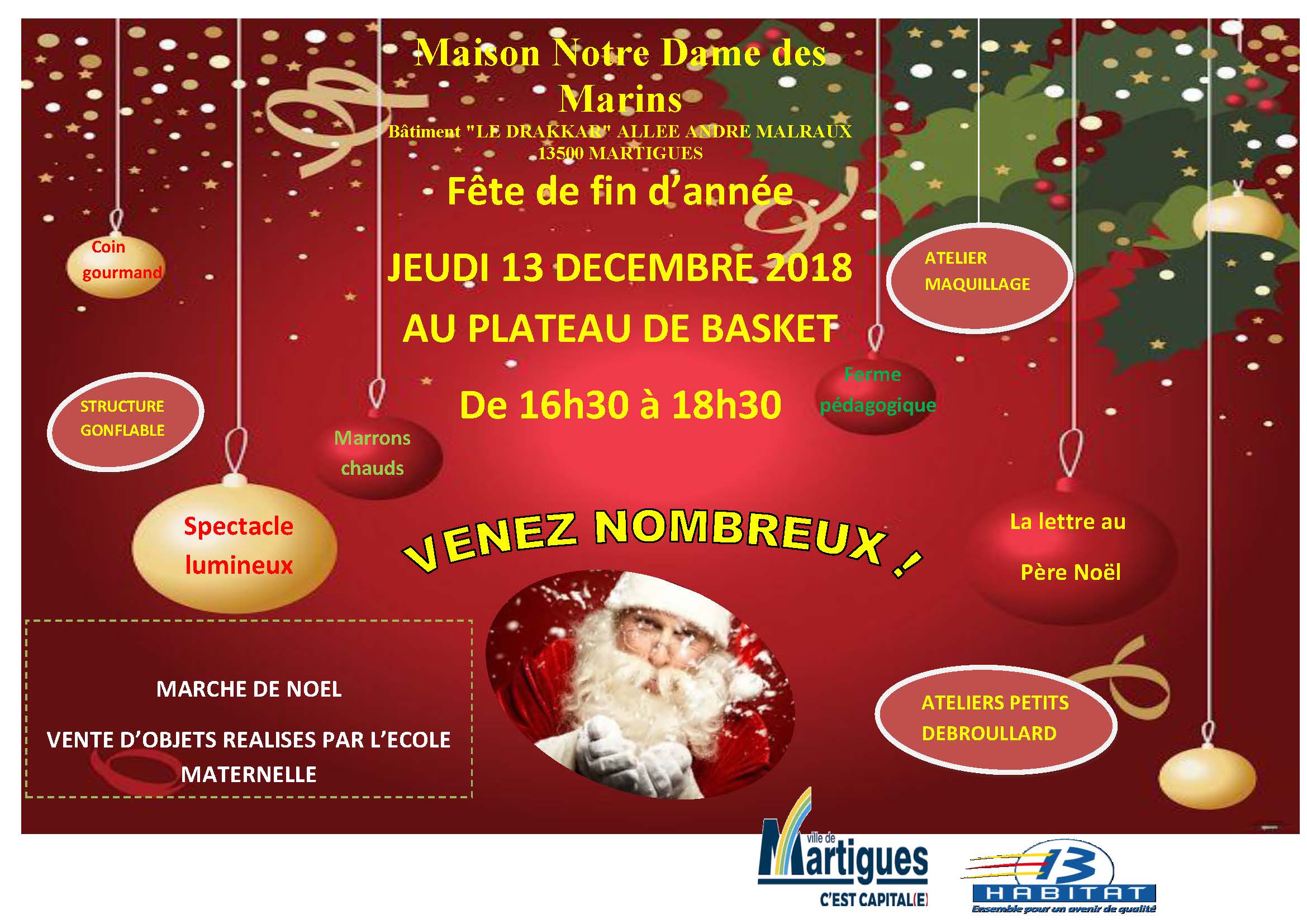 Venez fêter Noël à Notre Dame des Marins à Martigues le jeudi 13 décembre